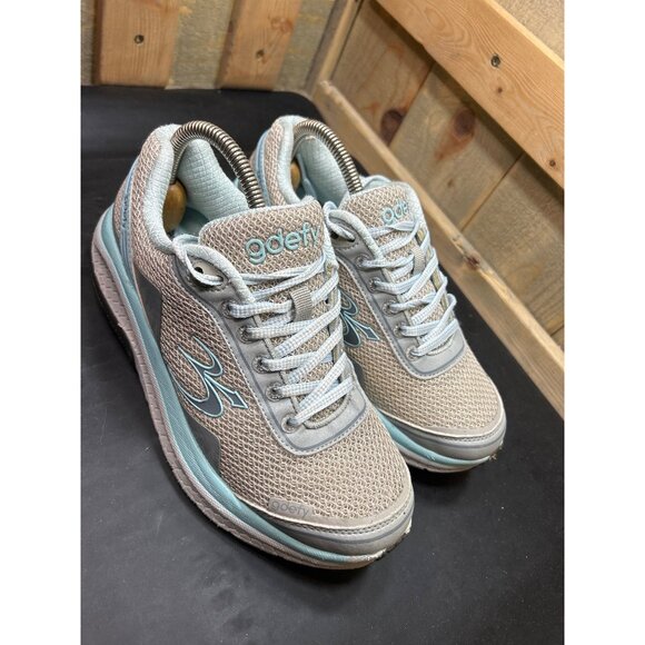 Womens Gravity Defyer Comfort Fit Athletic Shoes Size 6.5 Grey Blue Mesh - Picture 2 of 10